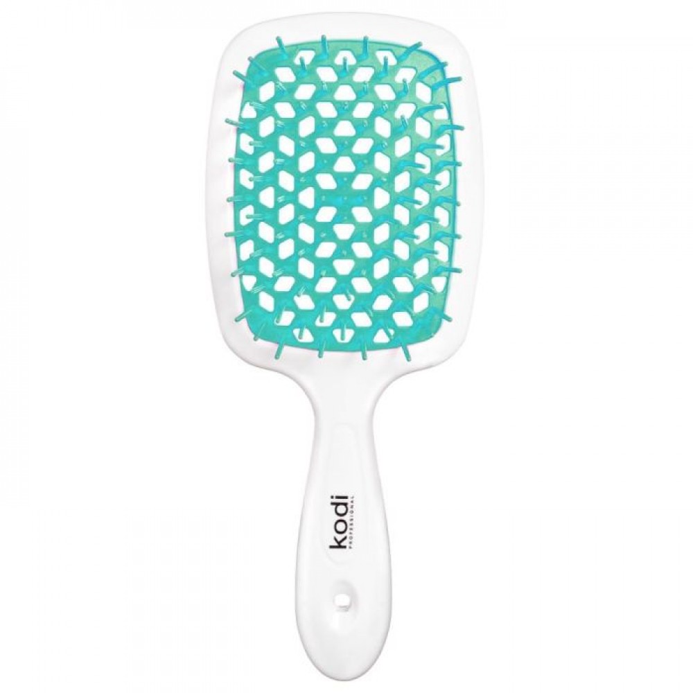 Βούρτσα μαλλιών Soft Touch White/Aqua