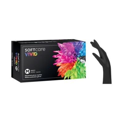 Soft Care Vivid Γάντια Νιτριλίου - Μαύρο - XS (100τεμ)
