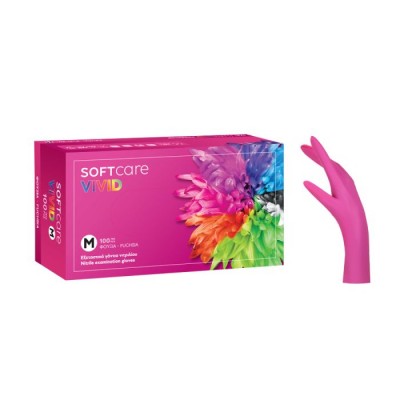Soft Care Vivid Γάντια Νιτριλίου - Φούξια - XS (100τεμ)