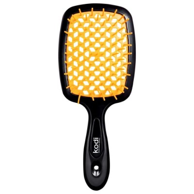 Βούρτσα μαλλιών Soft Touch Black/Orange