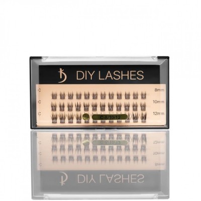 Βλεφαρίδες σε Τούφες DIY LASHES 01A (0.07 C-8 mm, 10 mm, 12 mm)