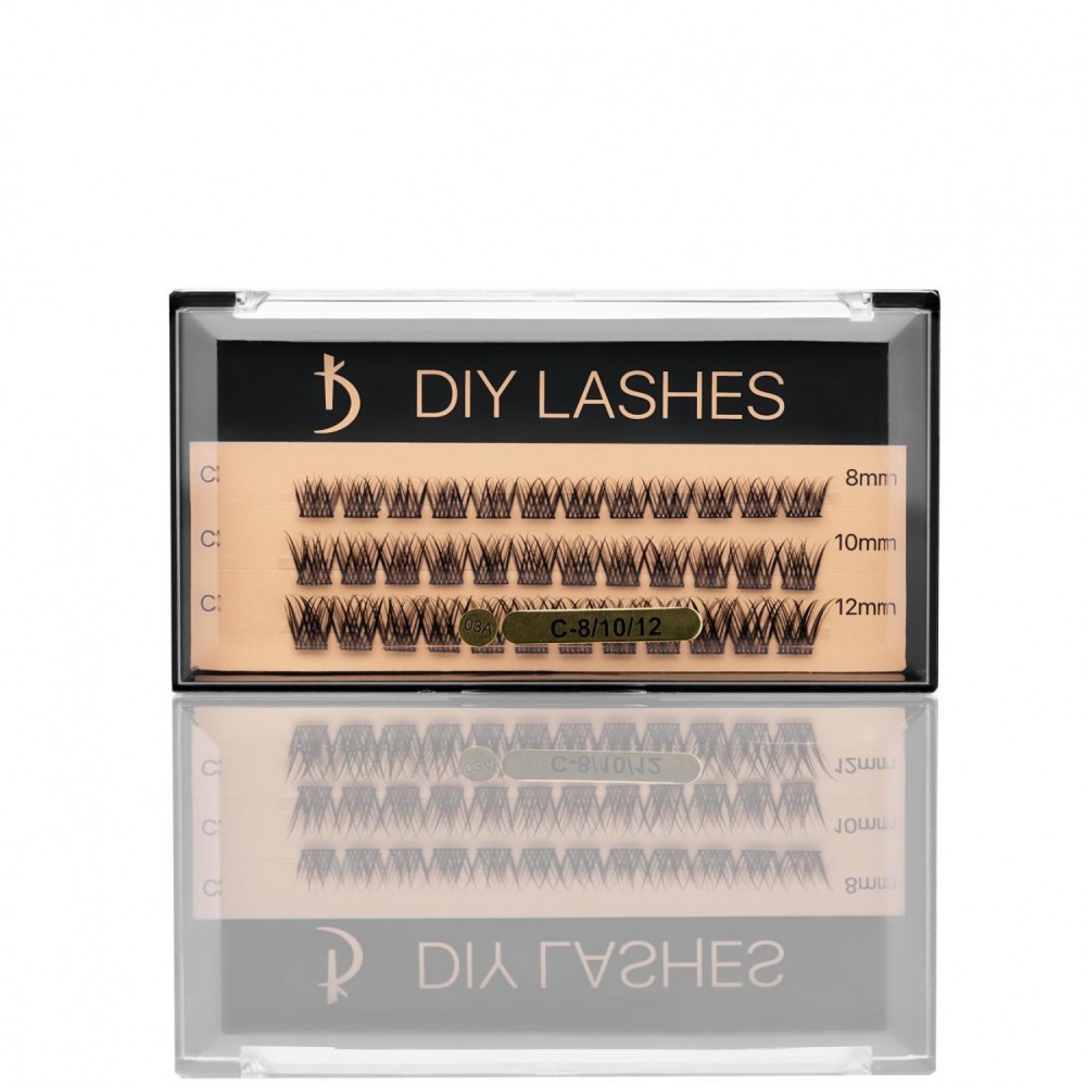 Βλεφαρίδες σε Τούφες DIY LASHES 03A (0.07 C-8 mm, 10 mm, 12 mm)