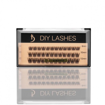 Βλεφαρίδες σε Τούφες DIY LASHES 03A (0.07 C-8 mm, 10 mm, 12 mm)