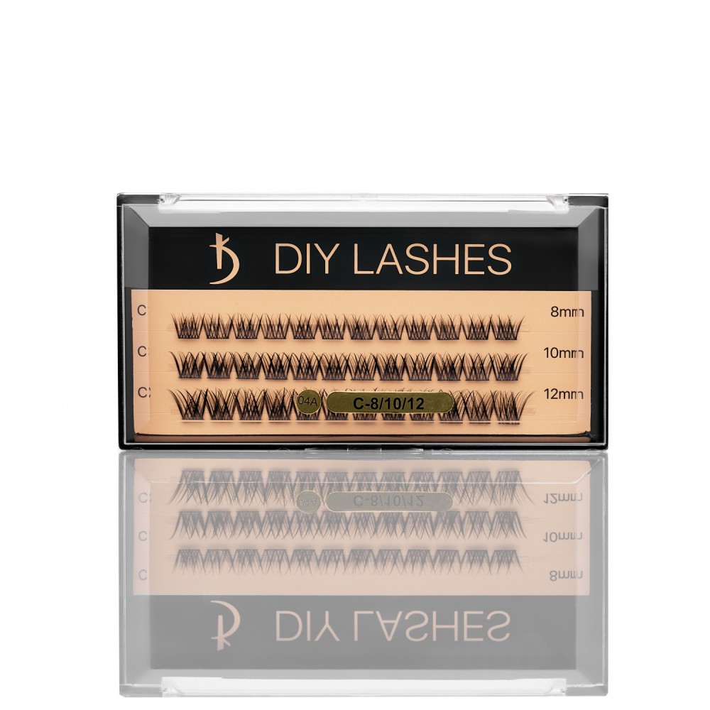 Βλεφαρίδες σε Τούφες DIY LASHES 04A (0.07 C-8 mm, 10 mm, 12 mm)