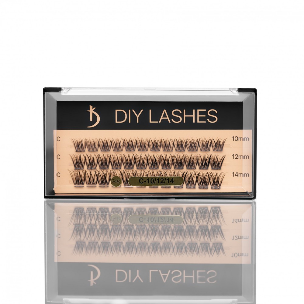 Βλεφαρίδες σε Τούφες DIY LASHES 04B (0.07 C-10 mm, 12 mm, 14 mm)