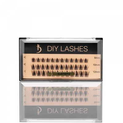 Βλεφαρίδες σε Τούφες DIY LASHES 05A (0.07 C-8 mm, 10 mm, 12 mm)