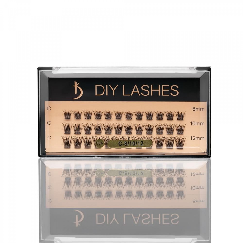 Βλεφαρίδες σε Τούφες DIY LASHES 06A (0.07 C-8 mm, 10 mm, 12 mm)