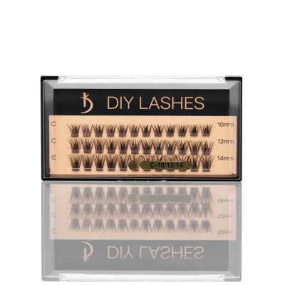 Βλεφαρίδες σε Τούφες DIY LASHES 06B (0.07 C-10 mm, 12 mm, 14 mm)