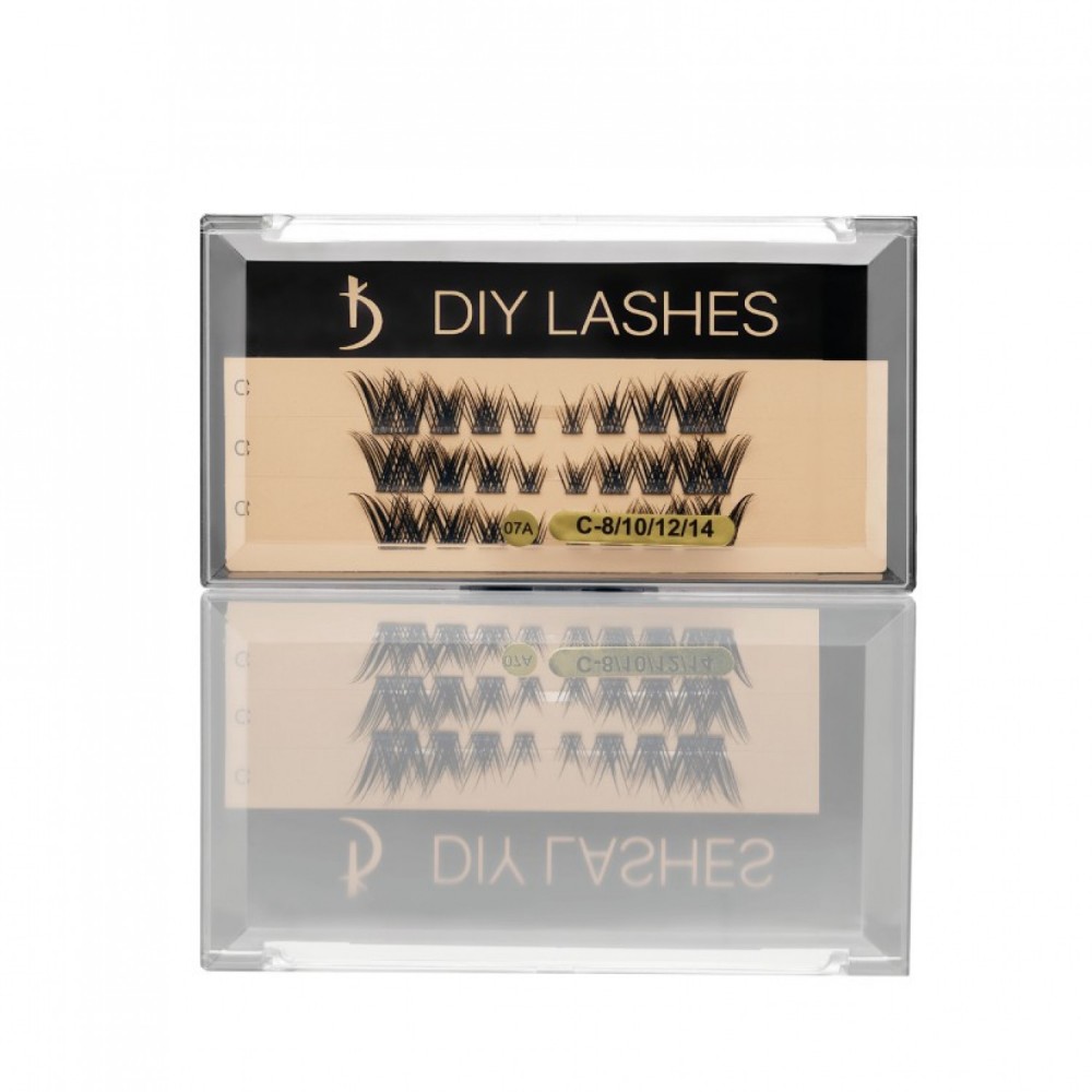 Βλεφαρίδες σε Τούφες DIY LASHES 07A (0.07 C-8 mm, 10 mm, 12 mm, 14 mm