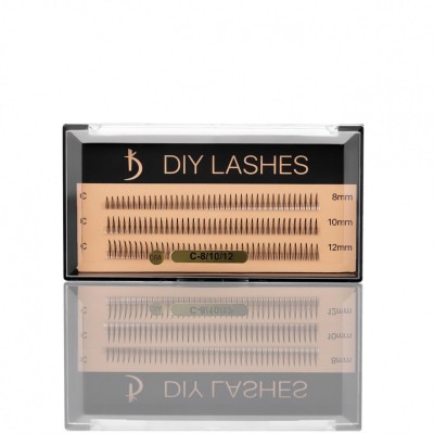 Βλεφαρίδες σε Τούφες DIY LASHES 08A (0.07 C-8 mm, 10 mm, 12 mm)